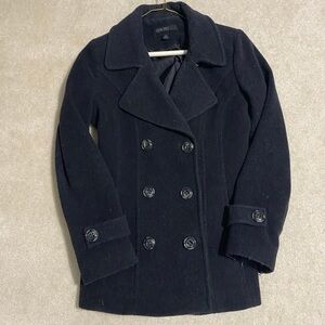 Jason Kole gray double breasted peacoat XS extra small grey coat jacket women’s